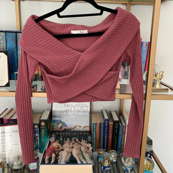 Wilfred Free Cropped Knit Off Shoulder Sweater - Picture 2 of 4